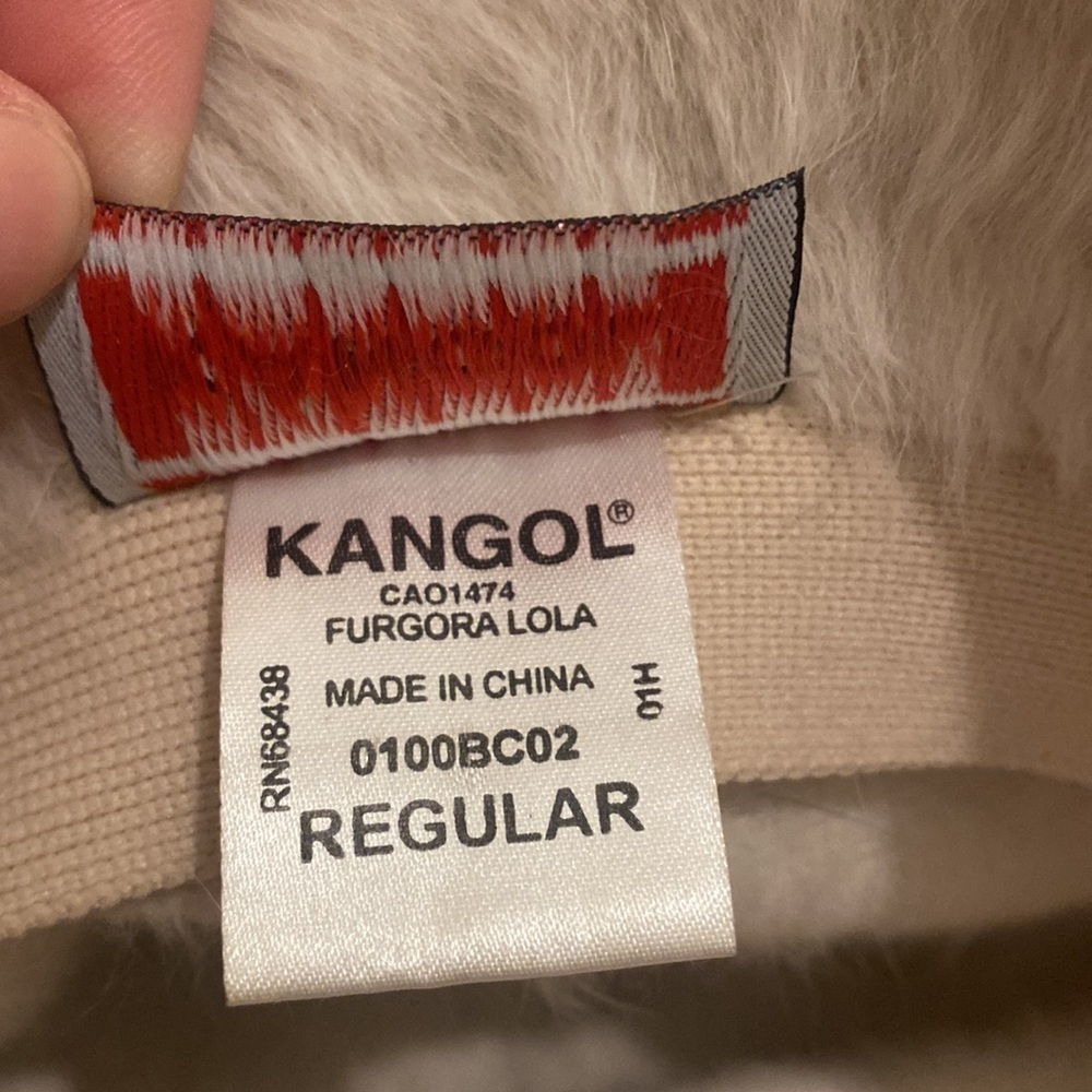 Kangol Cream Faux Fur Bucket Hat with Black Logo - Picture 7 of 10
